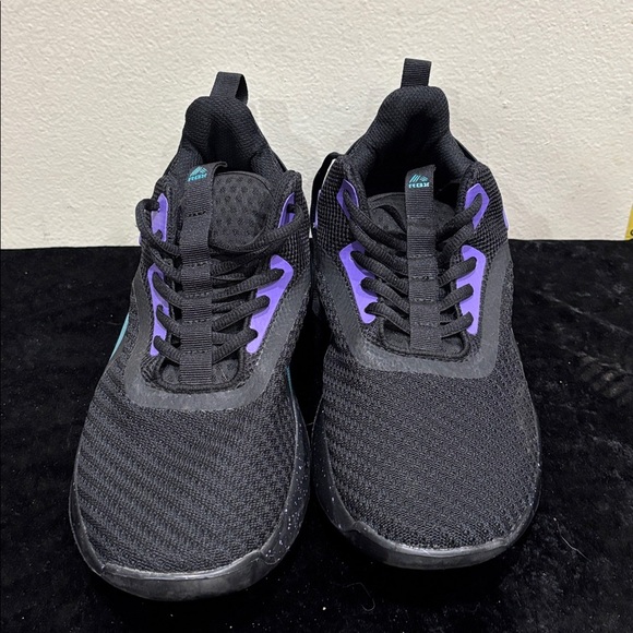 Reebok Black Sneakers with Purple and Teal Accents - Picture 5 of 7